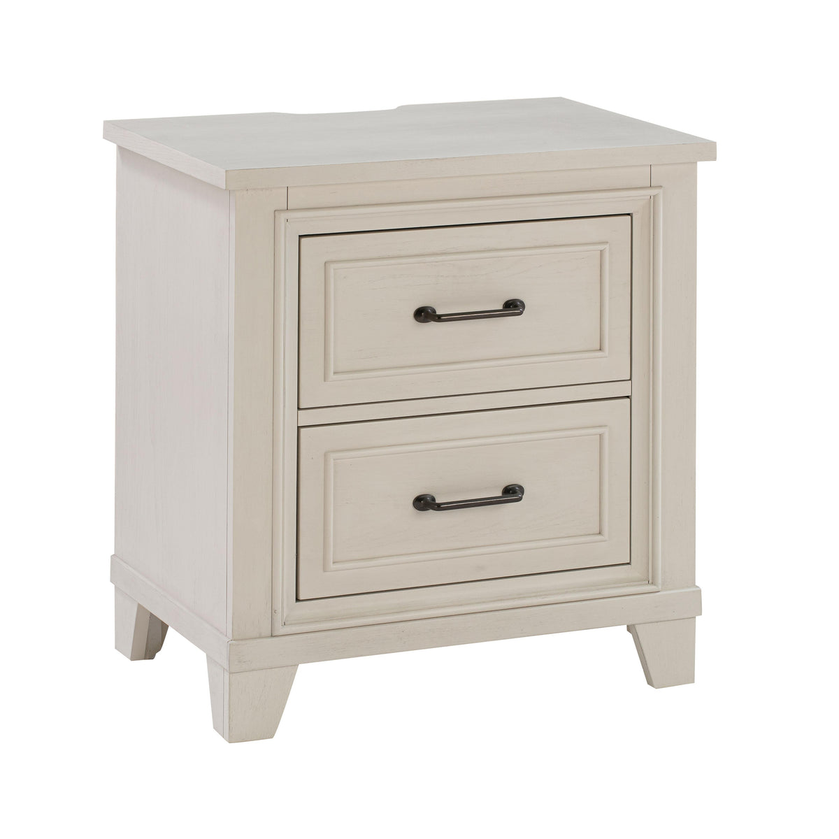 TOV Furniture Modern Montauk Weathered White Nightstand - REN-B920-50