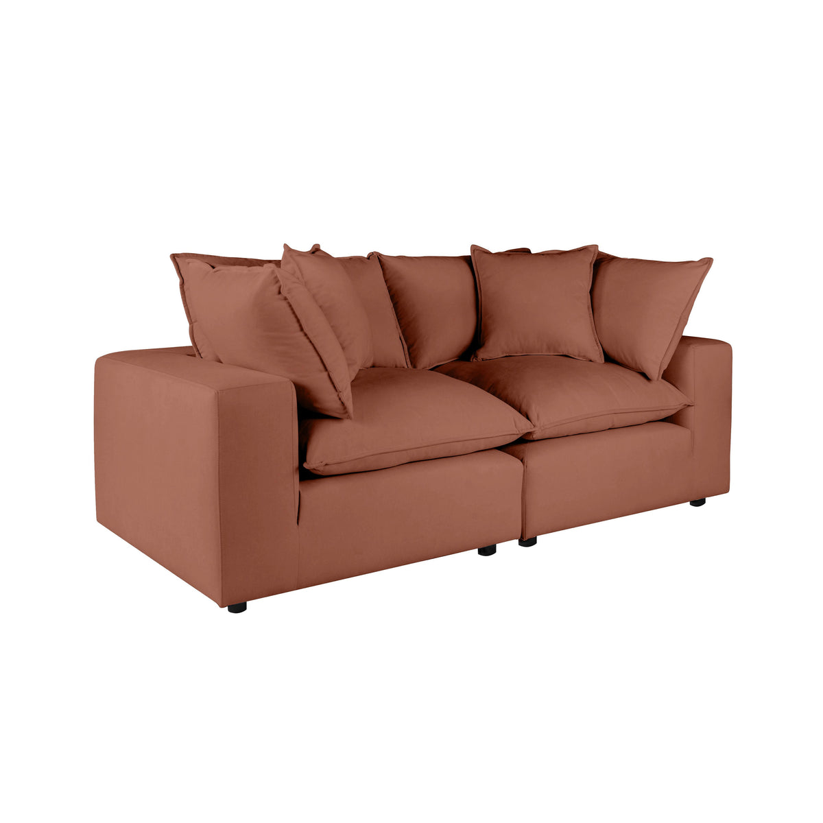 TOV Furniture Modern Cali Rust Modular Loveseat - REN-L0098-LS