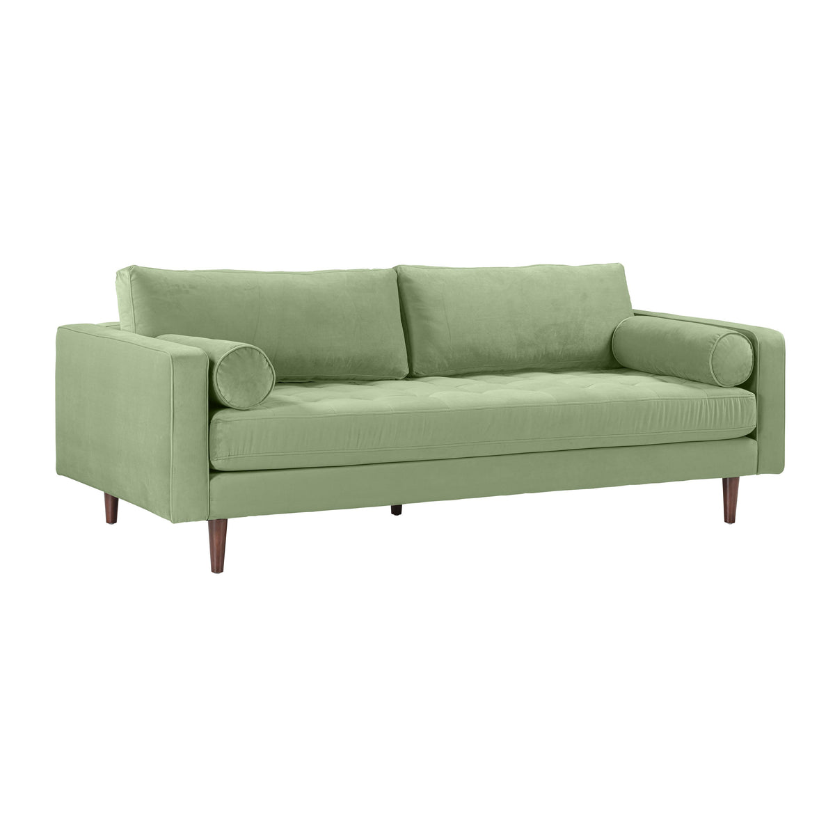 TOV Furniture Modern Cave Sage Green Velvet Sofa - REN-L01123