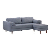 TOV Furniture Modern Cave Navy Tweed Sectional - REN-L01233-SEC