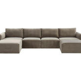 TOV Furniture Modern Willow Taupe Modular U Sectional - REN-L03110-SEC1