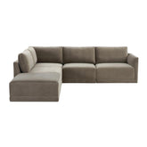 TOV Furniture Modern Willow Taupe Modular LAF Sectional - REN-L03110-SEC4-L