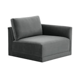 TOV Furniture Modern Willow Charcoal RAF Corner Chair - REN-L03120-RC