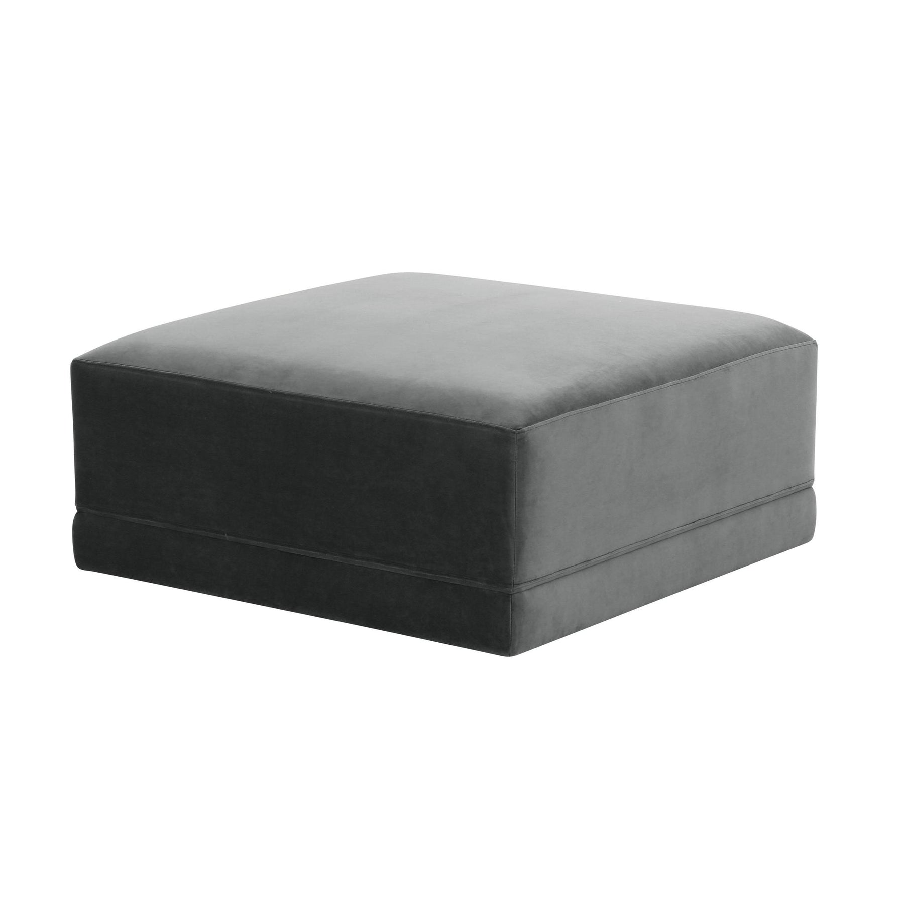 TOV Furniture Modern Willow Charcoal Ottoman - REN-L03121