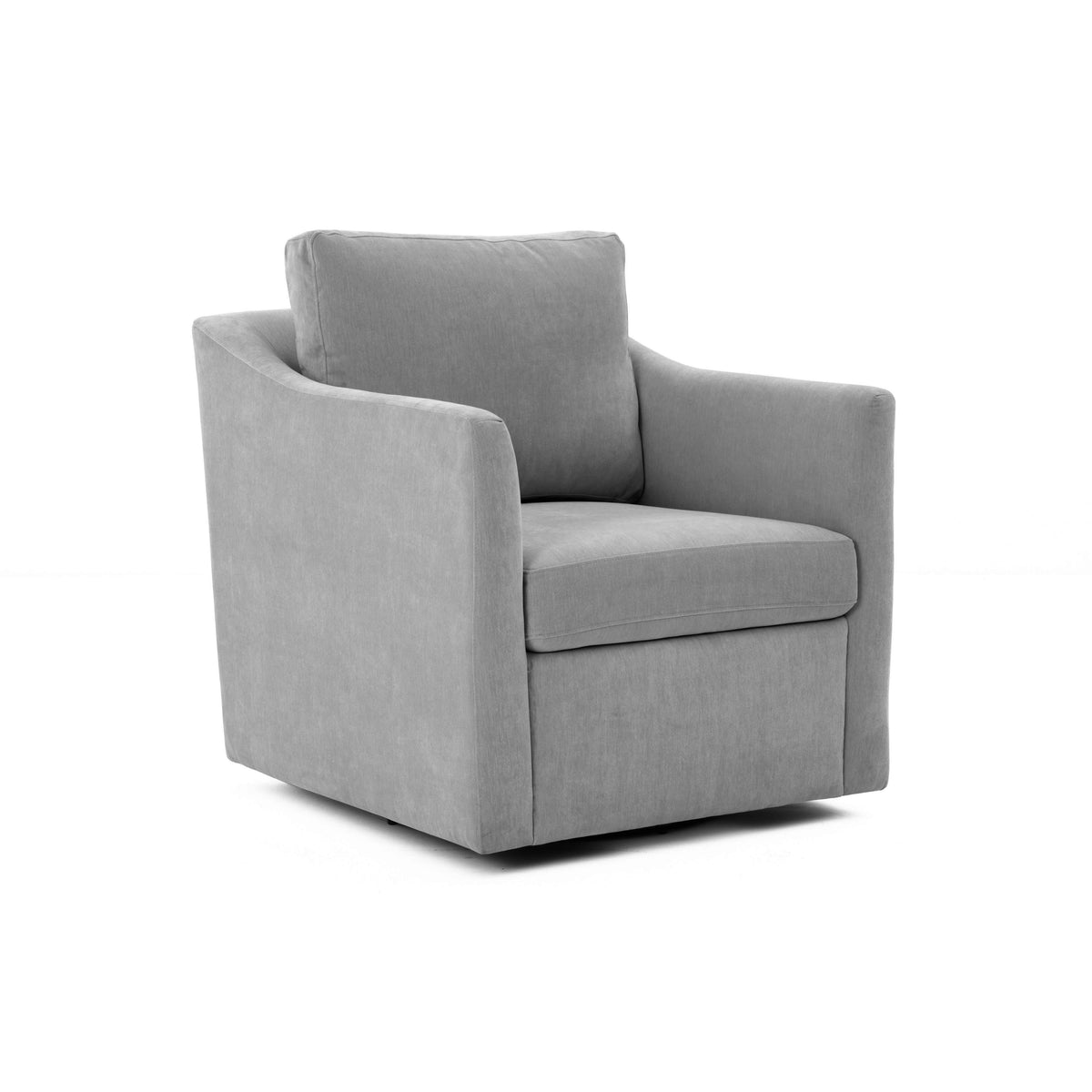 TOV Furniture Modern Aiden Gray Swivel Armchair - REN-L06121