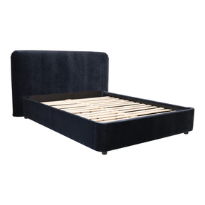 Moe's Home Collection Samara Queen Bed Blue Velvet - RN-1125-26