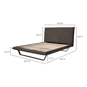 Moe's Home Collection Manilla Queen Bed Slate - RN-1127-25