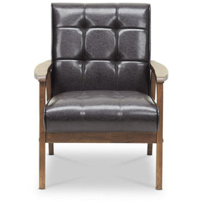 Baxton Studio Mid-Century Masterpieces Club Chair-Brown Baxton Studio-chairs-Minimal And Modern - 5