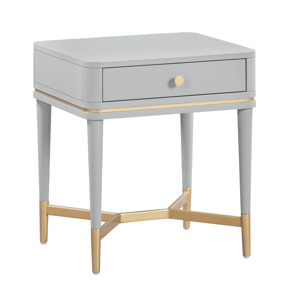 TOV Furniture Modern Julieta Grey Nightstand - TOV-B54259