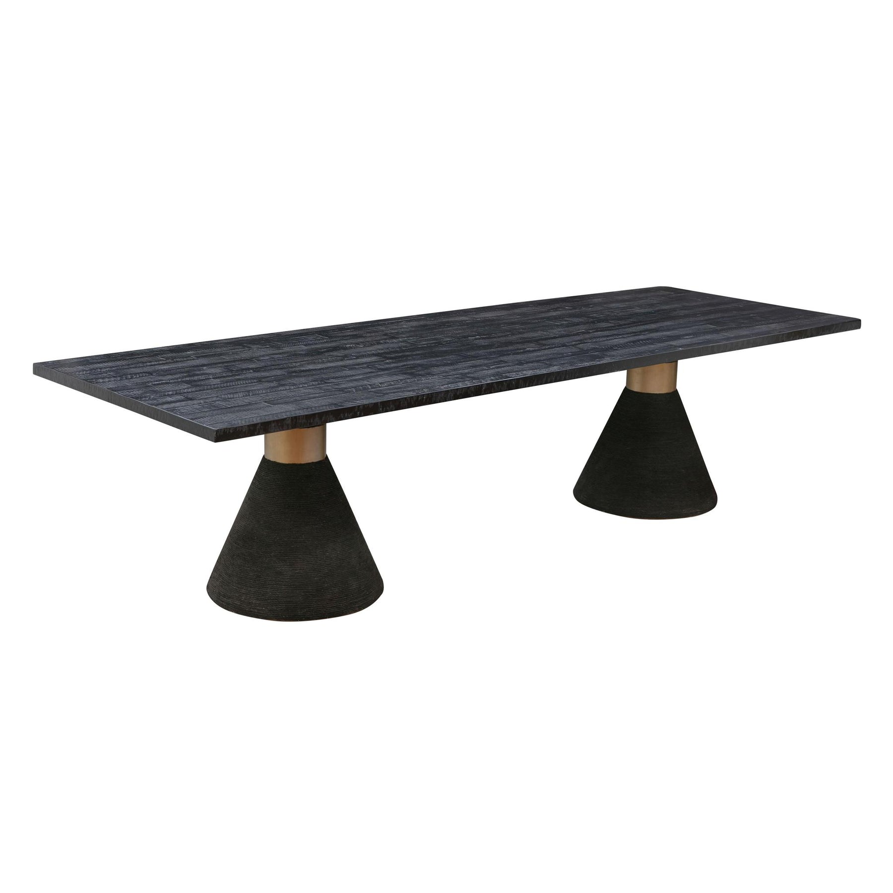 TOV Furniture Modern Rishi Black Rope Rectangular Table - TOV-D44153