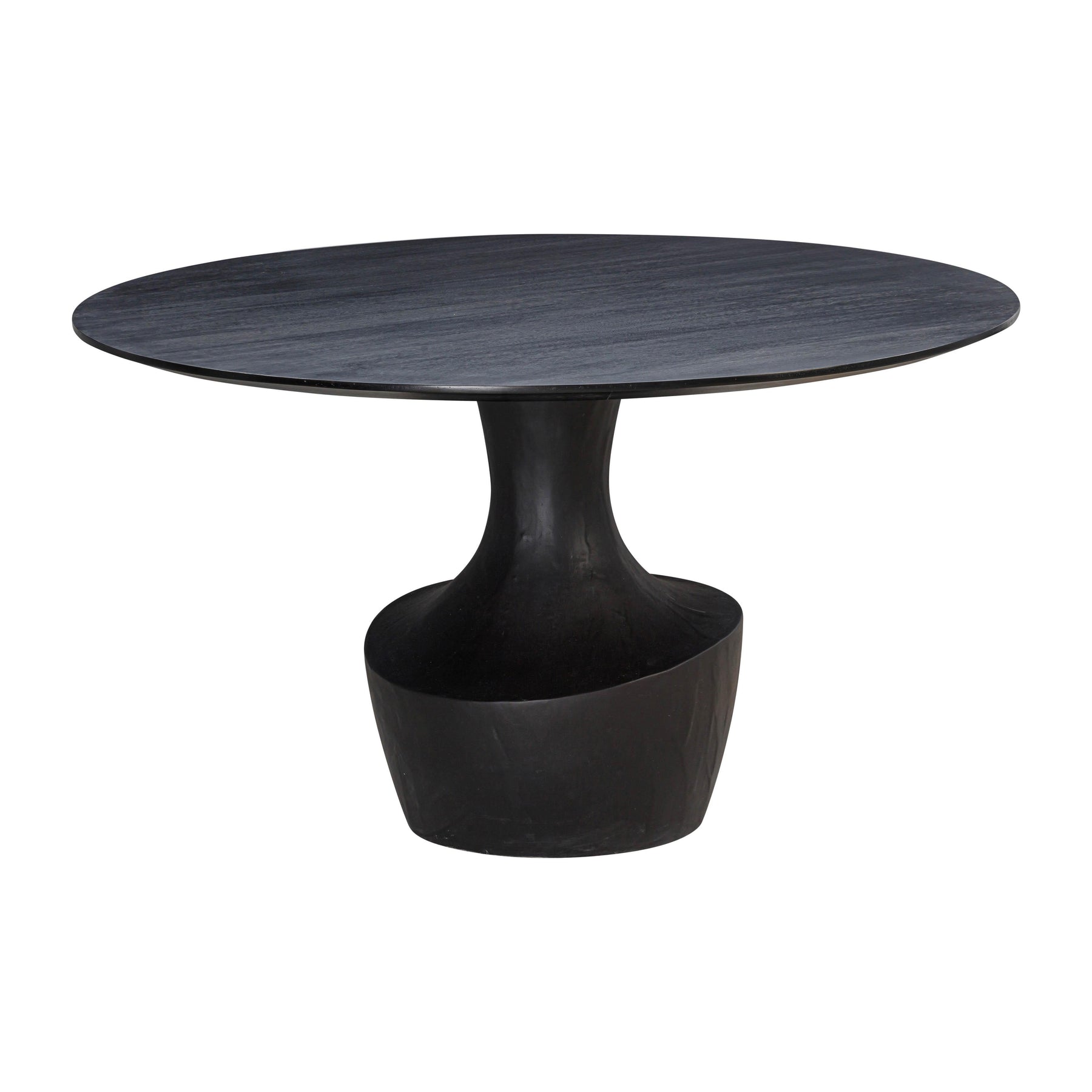 TOV Furniture Modern Gevra Black Acacia & Faux Plaster Dining Table - TOV-D54245