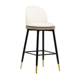 TOV Furniture Modern Harley Cream Velvet Bar Stool - TOV-D68479