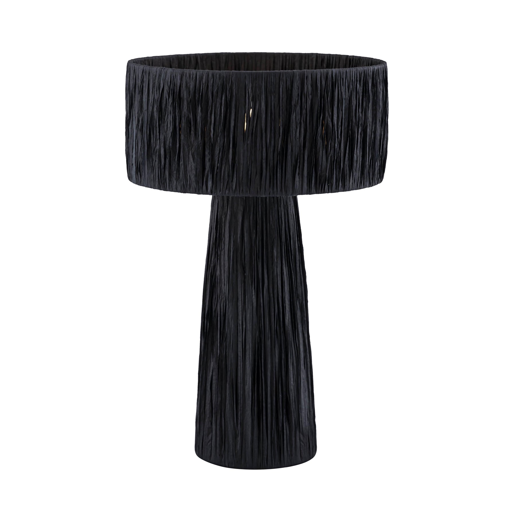 TOV Furniture Modern Shelby Raffia Black Table Lamp - TOV-G18379