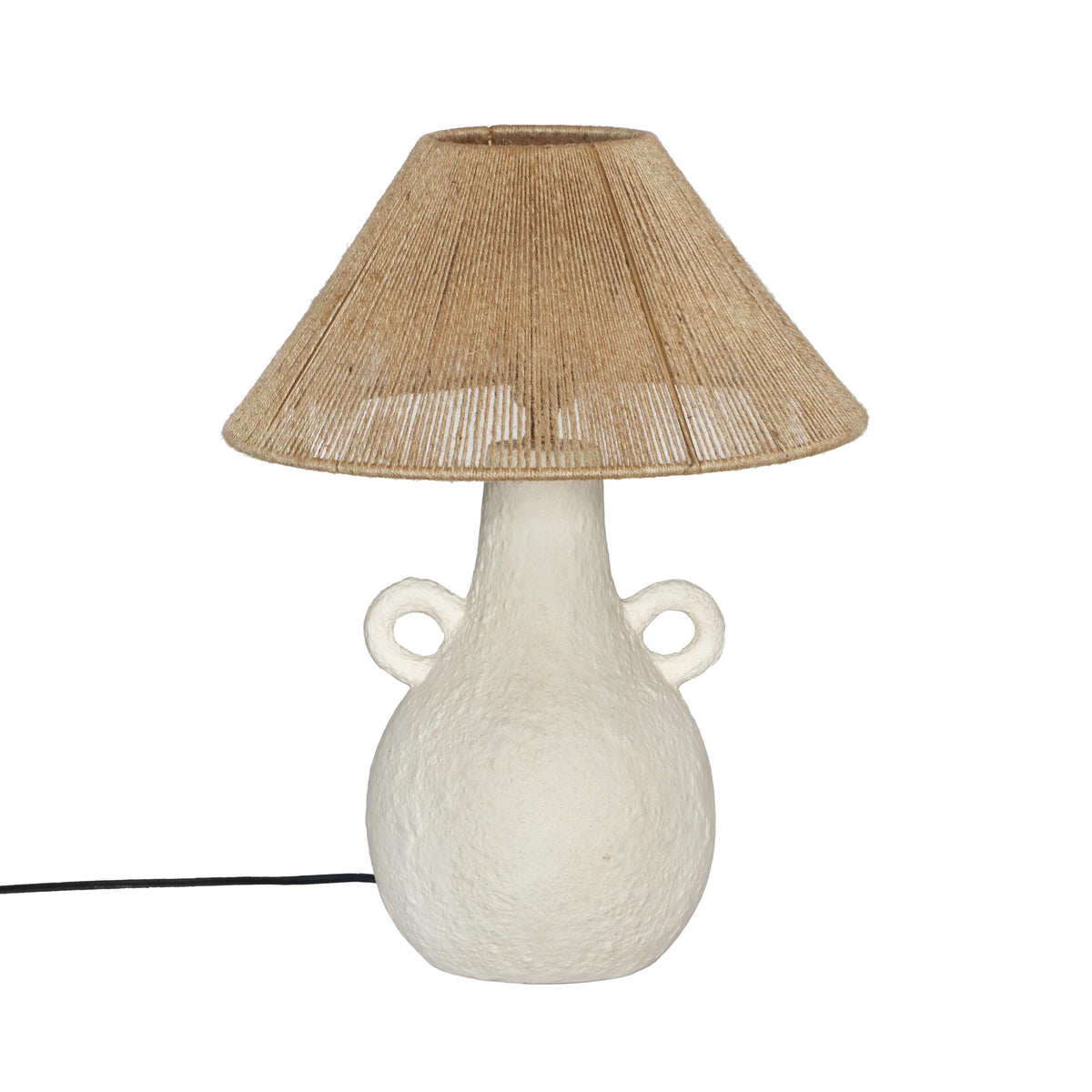 TOV Furniture Modern Lalit Natural & White Ceramic Table Lamp - TOV-G18460