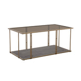 TOV Furniture Modern Emma Brown Ash & Glass Coffee Table - TOV-IHOC68602