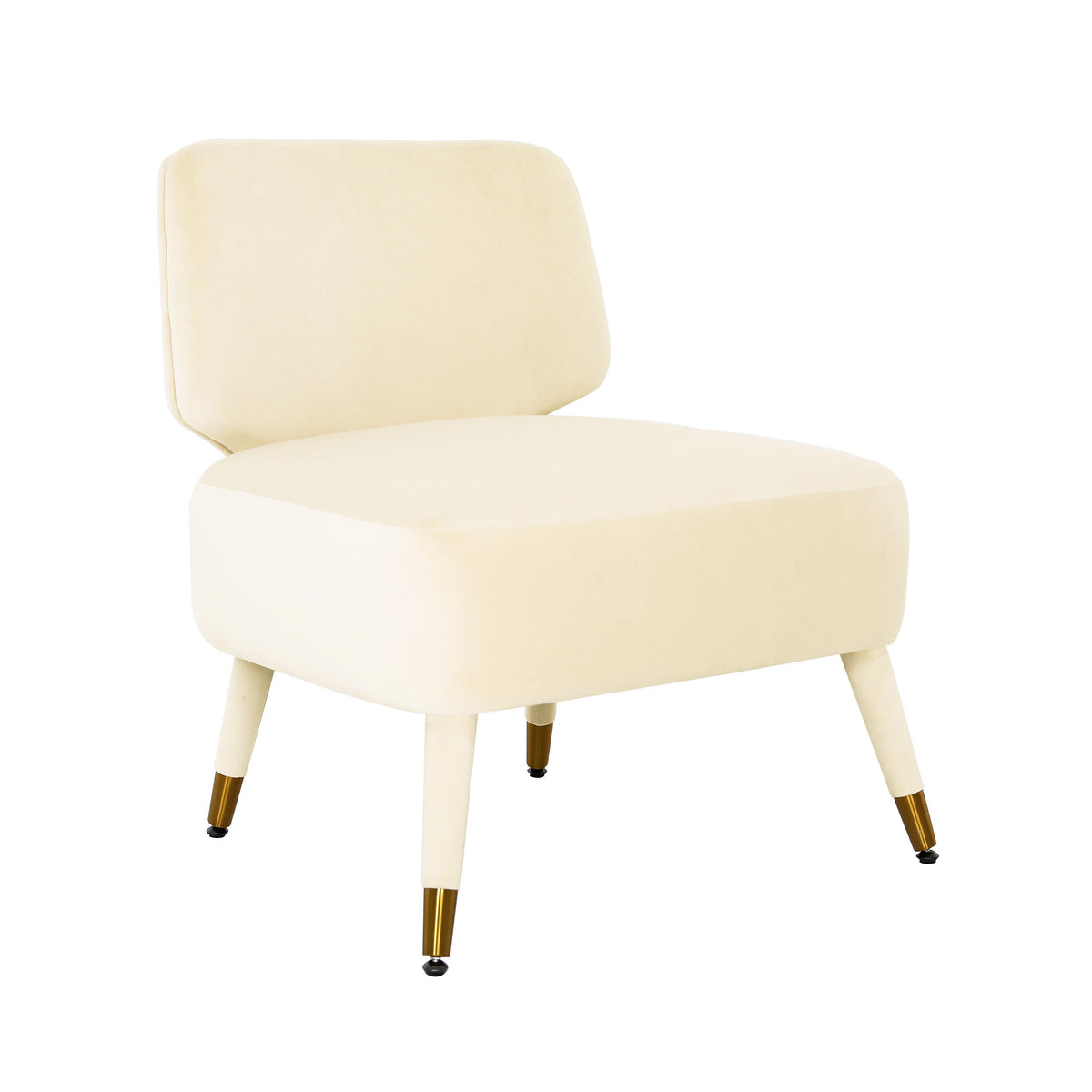 TOV Furniture Modern Athena Cream Velvet Accent Chair - TOV-IHS68505