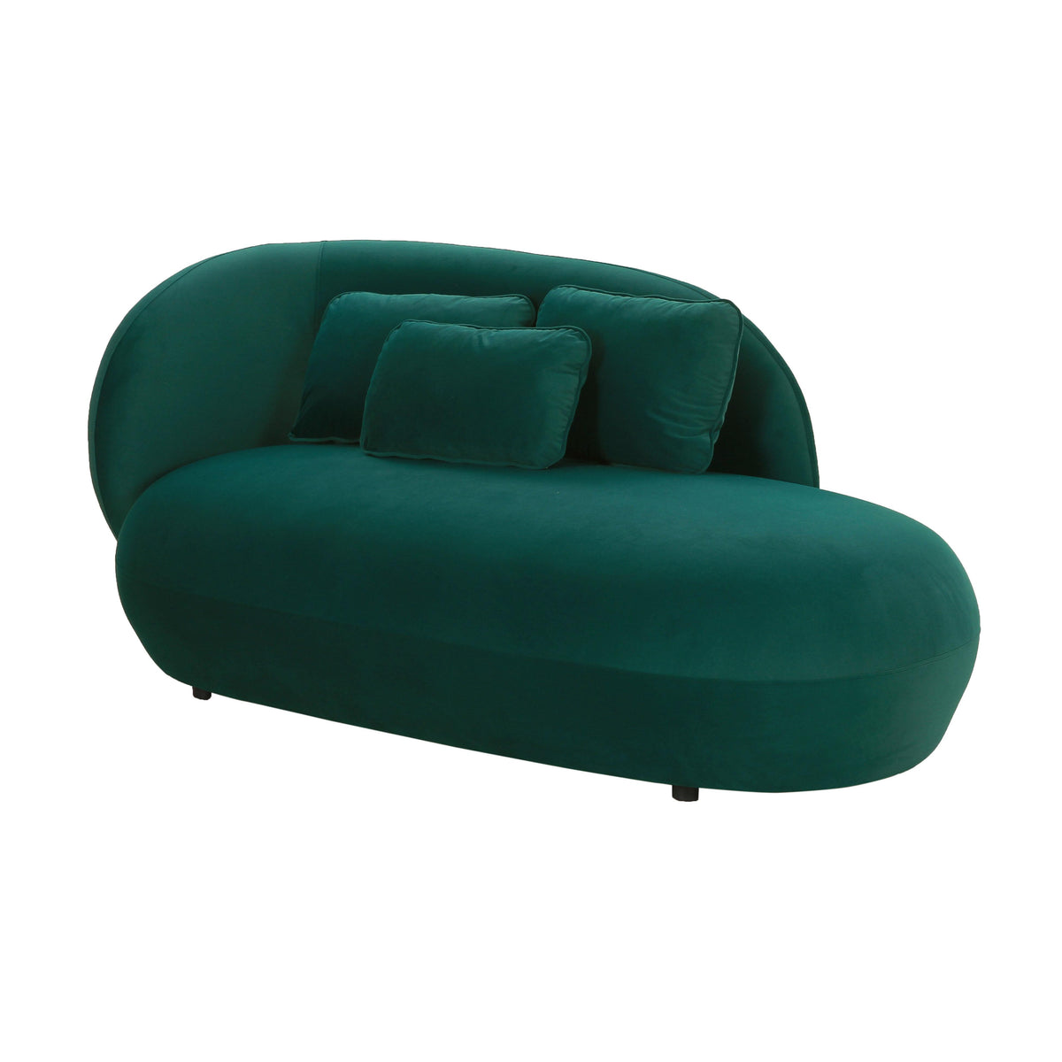 TOV Furniture Modern Galet Green Velvet Chaise - TOV-L68546