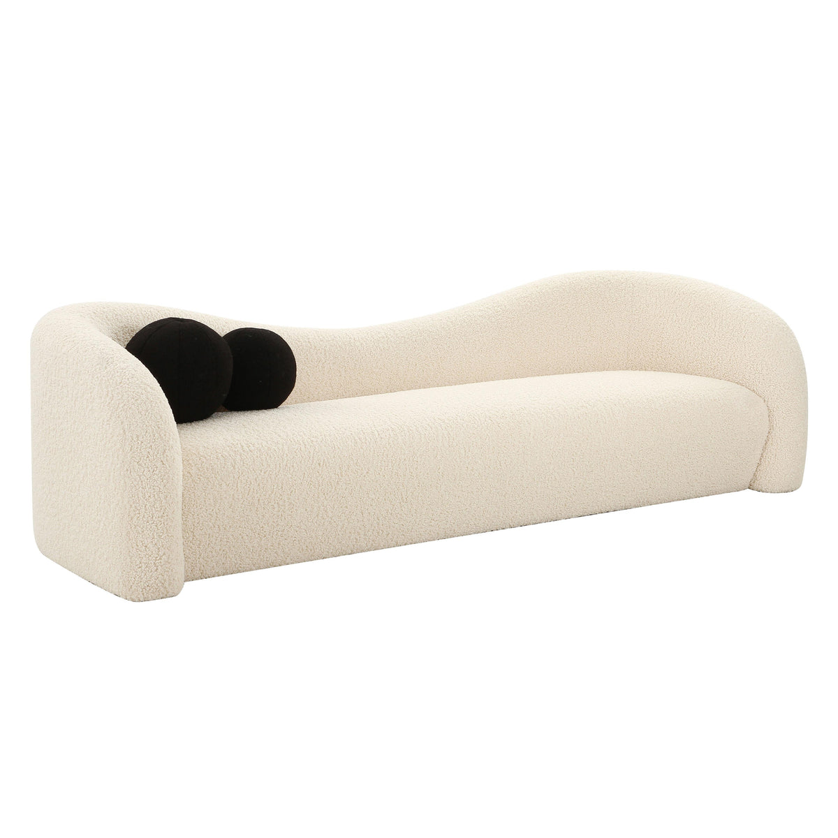 TOV Furniture Modern Leonie Beige Faux Shearling Sofa - TOV-L68579