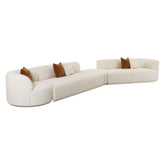 TOV Furniture Modern Fickle Cream Boucle 4-Piece Modular RAF Sectional - TOV-L6866-C-SEC2R