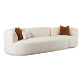 TOV Furniture Modern Fickle Cream Boucle 2-Piece Modular LAF Sofa - TOV-L6866-C-SO3L