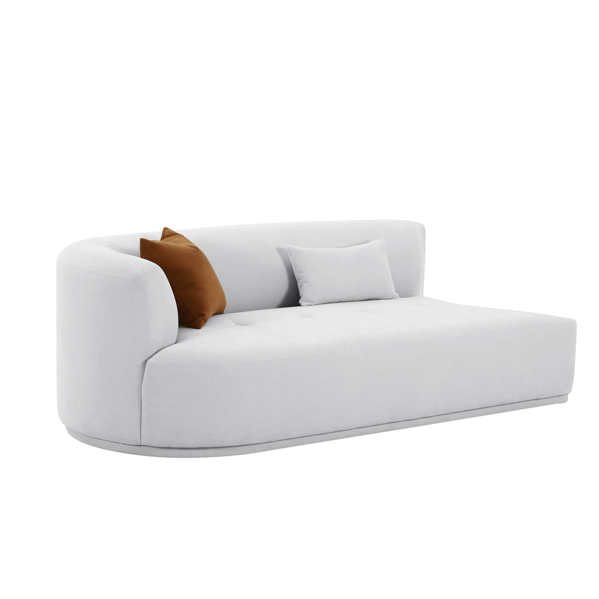 TOV Furniture Modern Fickle Grey Velvet Modular LAF Loveseat - TOV-L68663