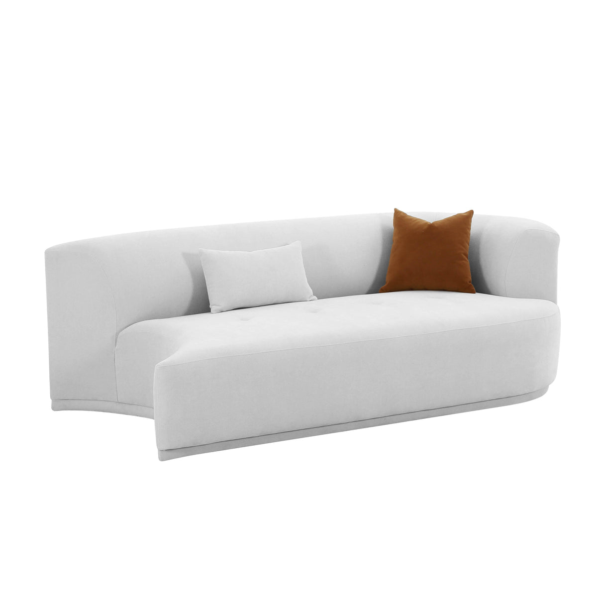 TOV Furniture Modern Fickle Grey Velvet Modular RAF Loveseat - TOV-L68664