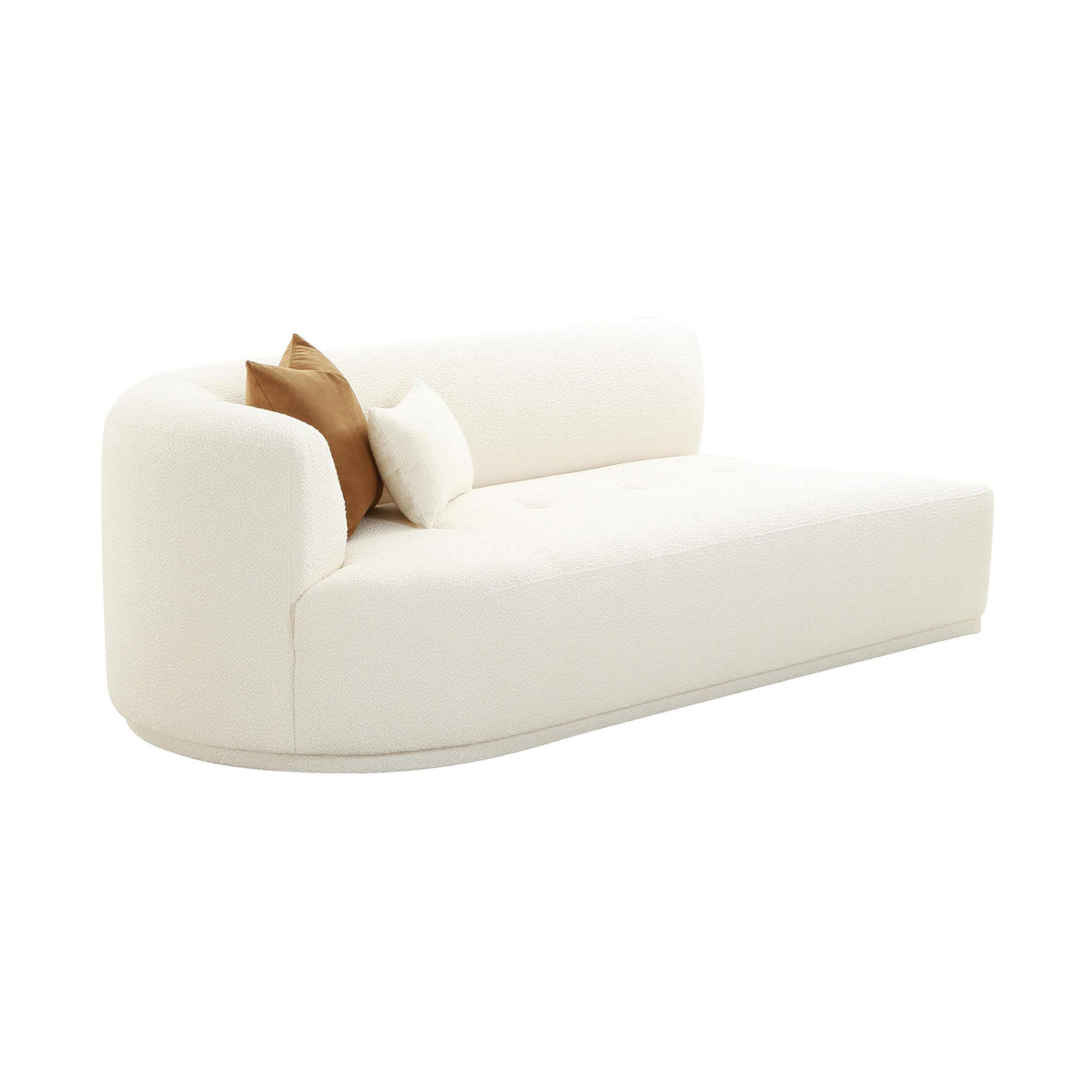 TOV Furniture Modern Fickle Cream Boucle Modular LAF Loveseat - TOV-L68668