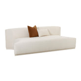 TOV Furniture Modern Fickle Cream Boucle Modular Armless Loveseat - TOV-L68670