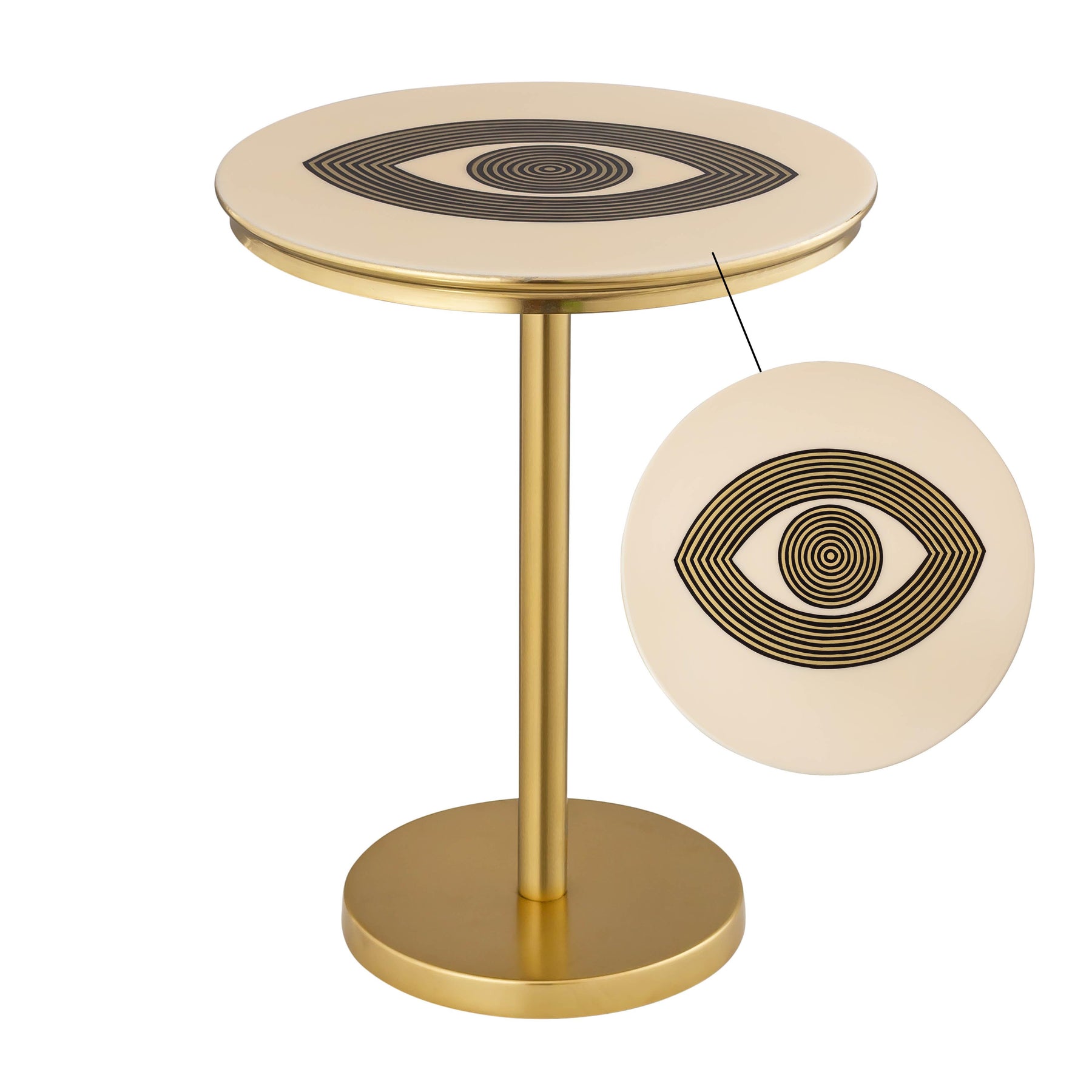 TOV Furniture Modern Eye Handpainted Side Table - TOV-OC18330