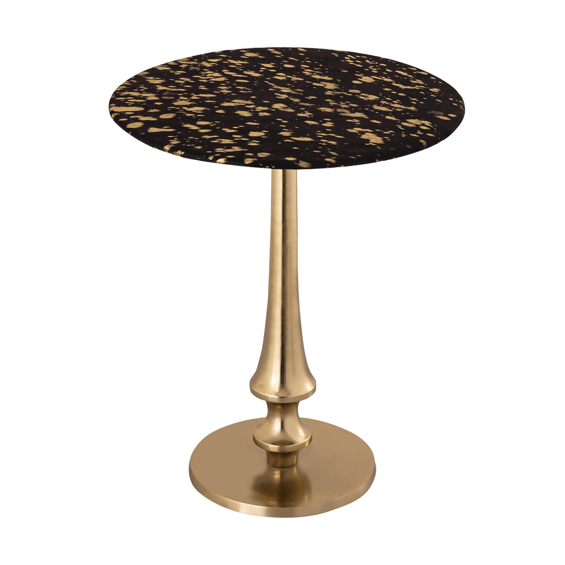 TOV Furniture Modern Gold Goathide Side Table - TOV-OC18343