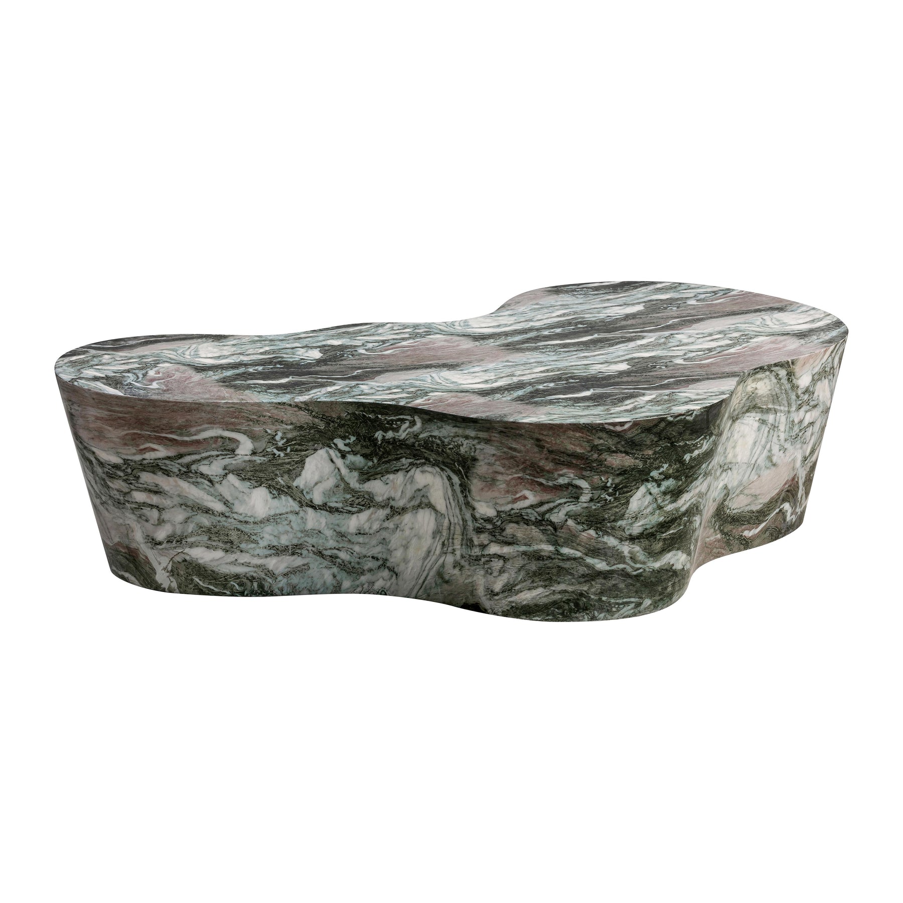 TOV Furniture Modern Slab Grey/Blush Faux Marble Coffee Table - TOV-OC54214