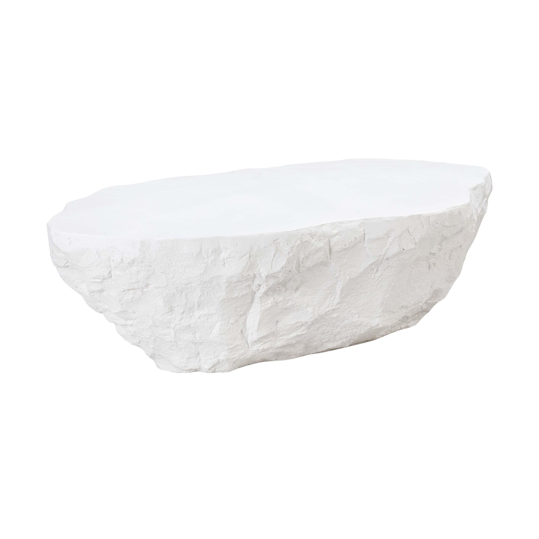 TOV Furniture Modern Crag White Concrete Coffee Table - TOV-OC54226