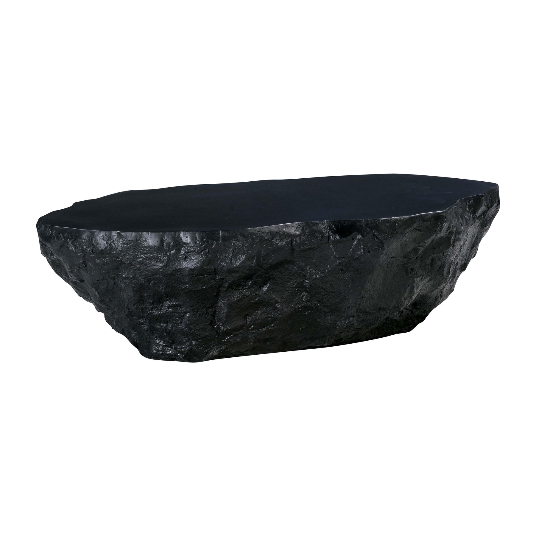 TOV Furniture Modern Crag Black Concrete Coffee Table - TOV-OC54227