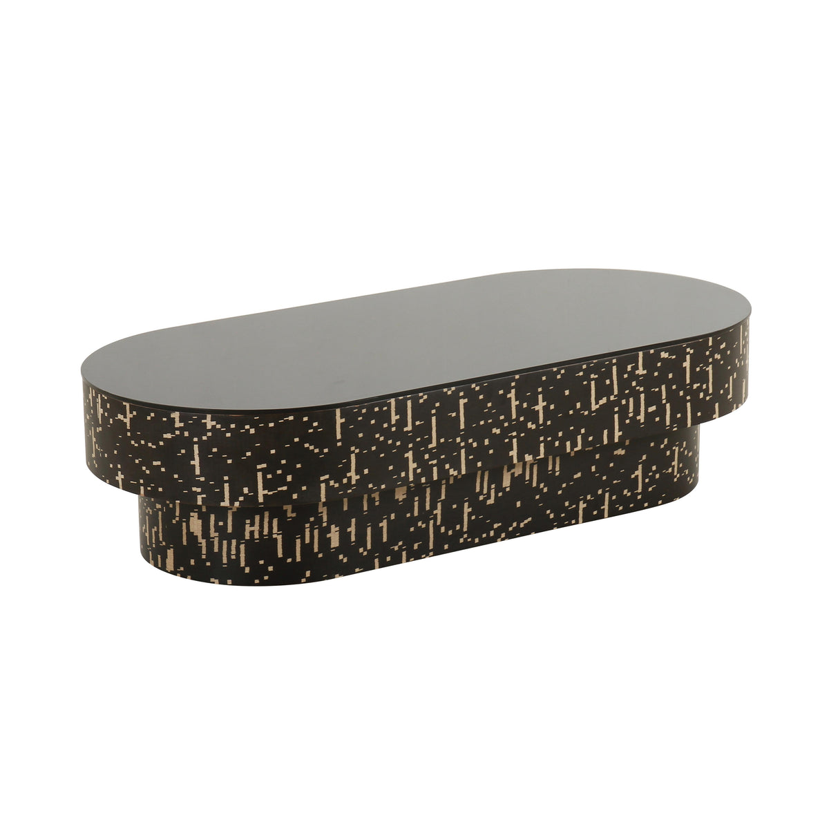 TOV Furniture Modern Faye Black Glass Coffee Table - TOV-OC68586