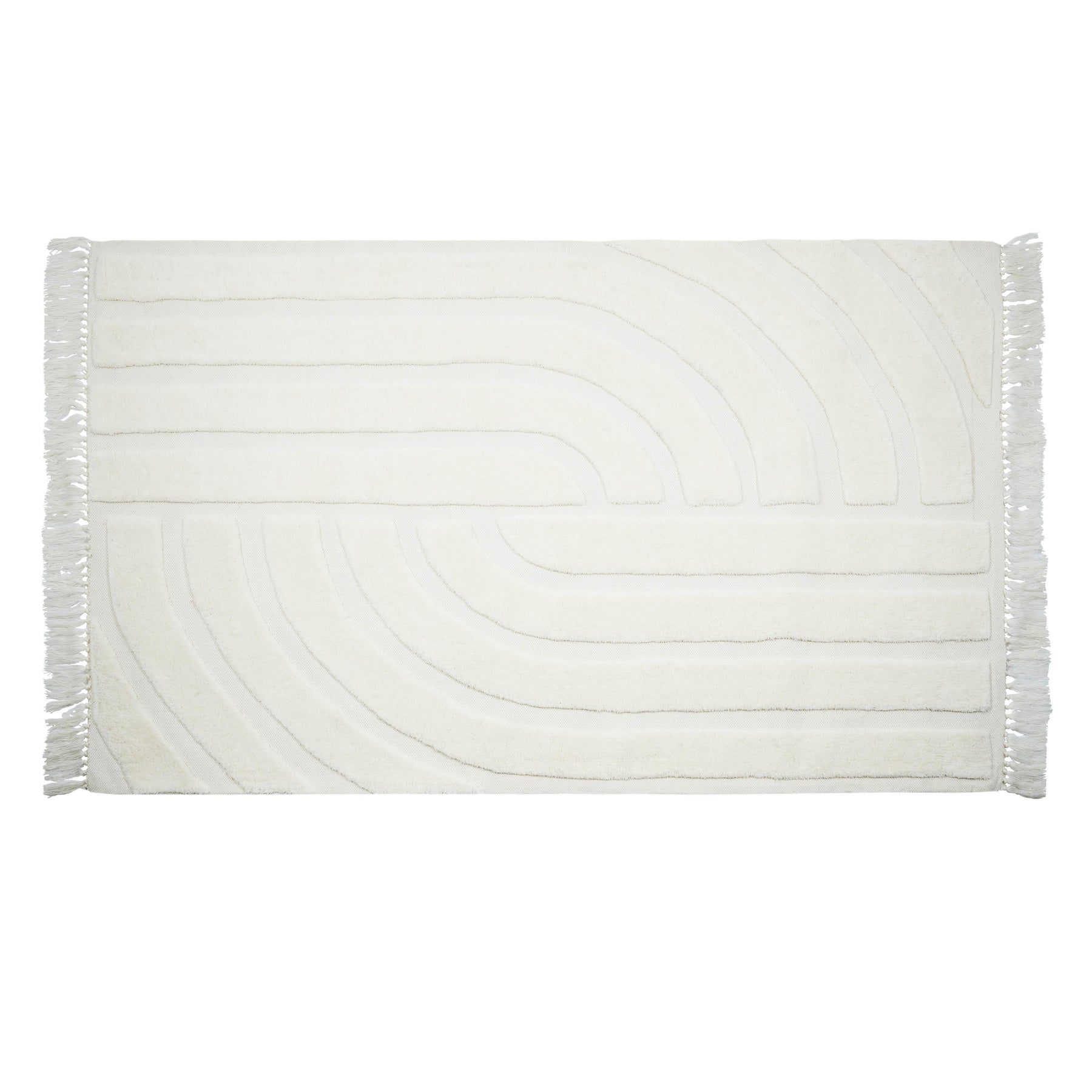 TOV Furniture Modern Loop White 5' x 8' Area Rug - TOV-R18545