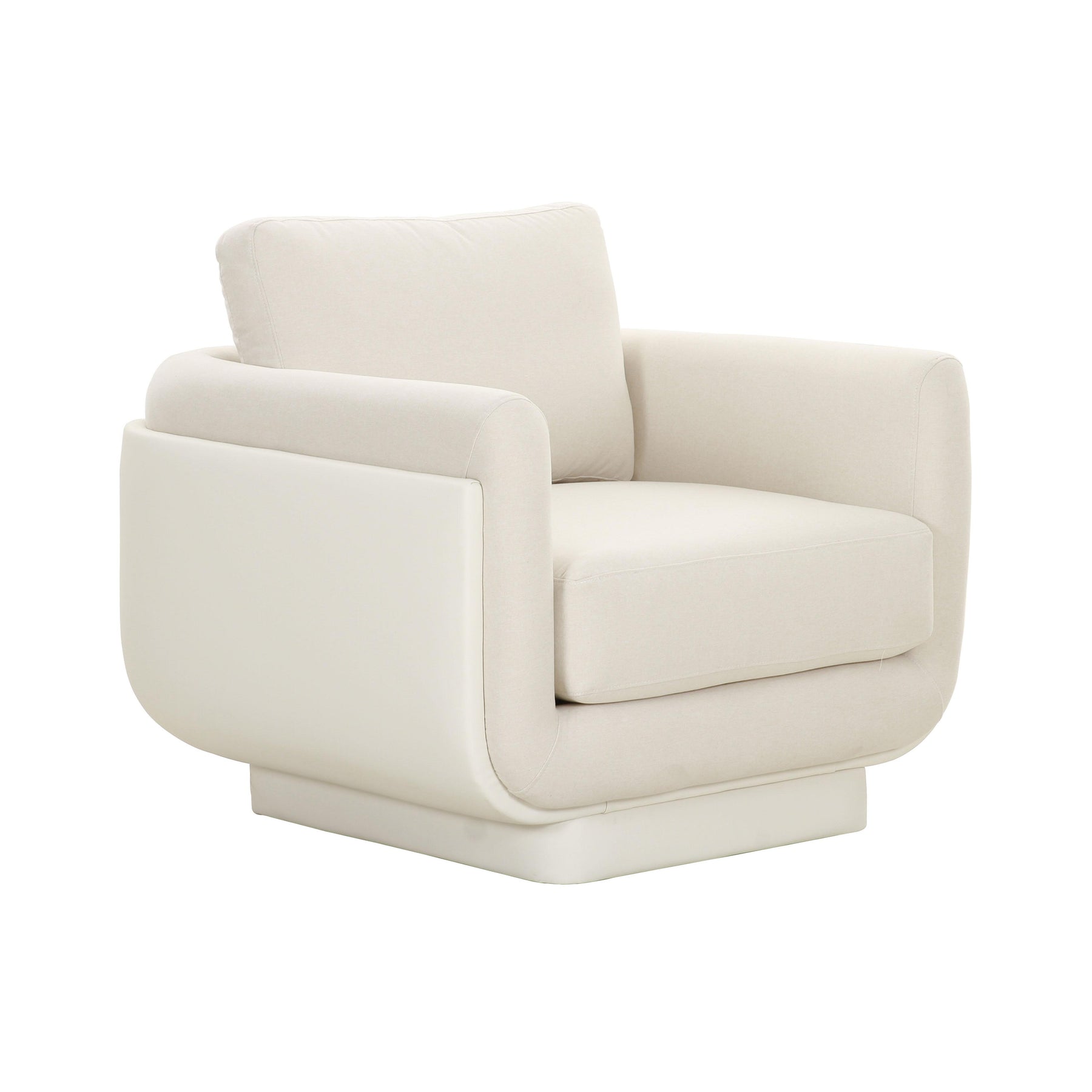 TOV Furniture Modern Rhonnie Cream Monotone Armchair - TOV-S68536