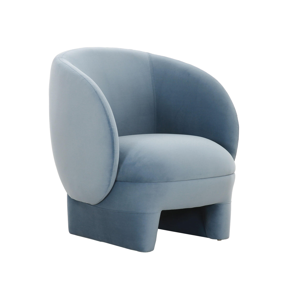 TOV Furniture Modern Kiki Blue Stone Velvet Accent Chair - TOV-S68549