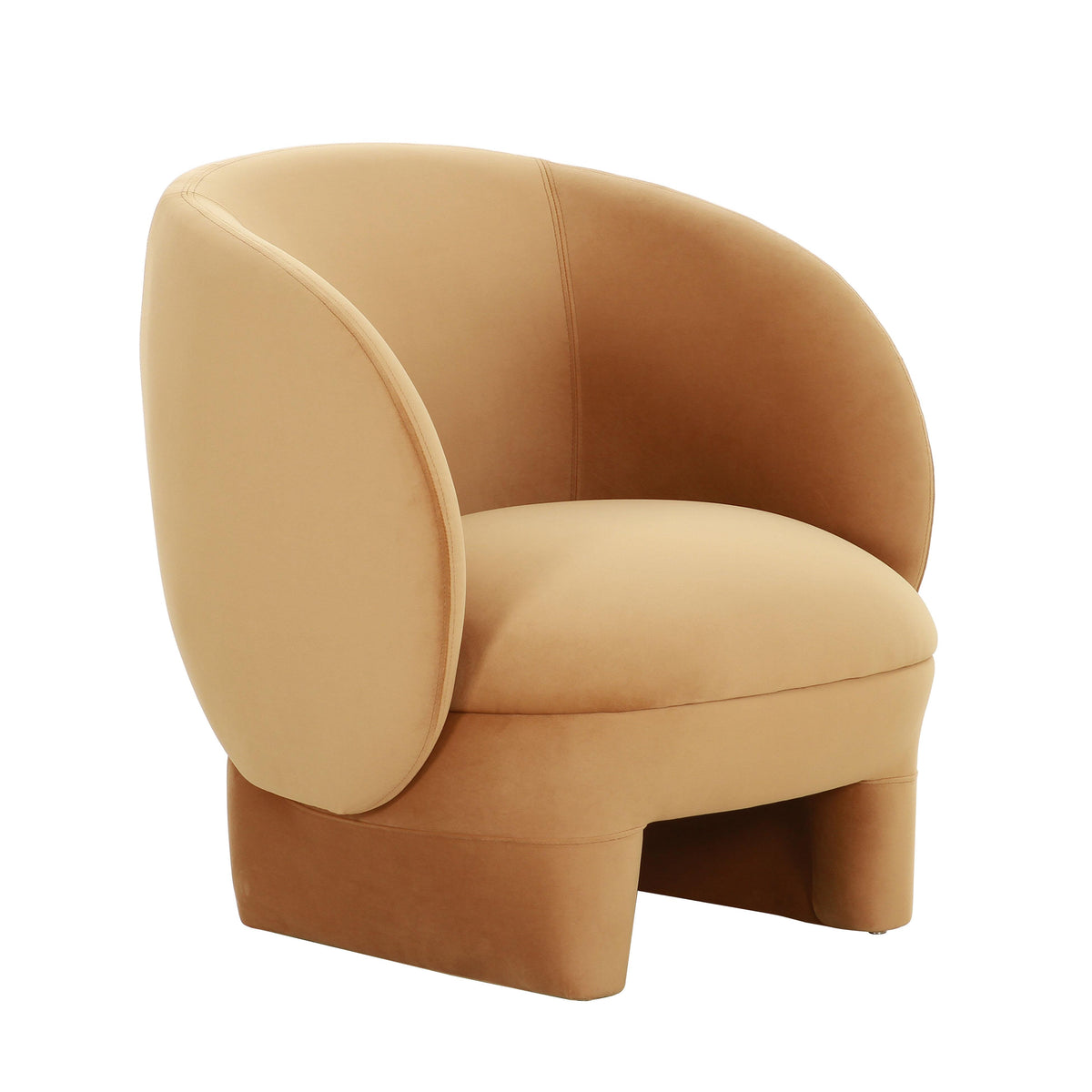 TOV Furniture Modern Kiki Cognac Velvet Accent Chair - TOV-S68551