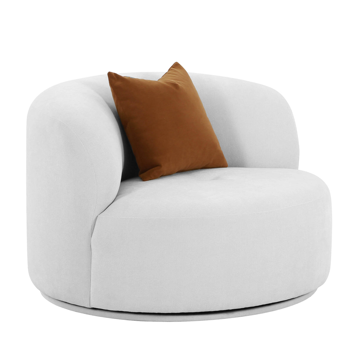 TOV Furniture Modern Fickle Grey Velvet Swivel Chair - TOV-S68666