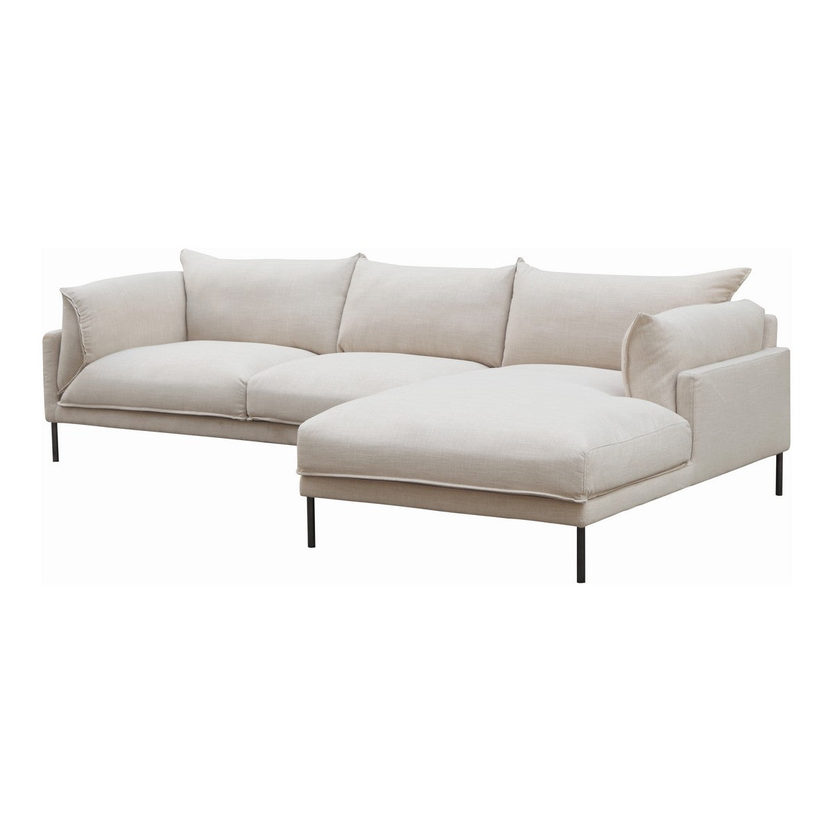 Moe's Home Collection Jamara Sectional Right Sandy Beige - UB-1016-29-R