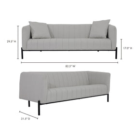 Moe's Home Collection Jaxon Sofa Light Grey - VV-1002-29