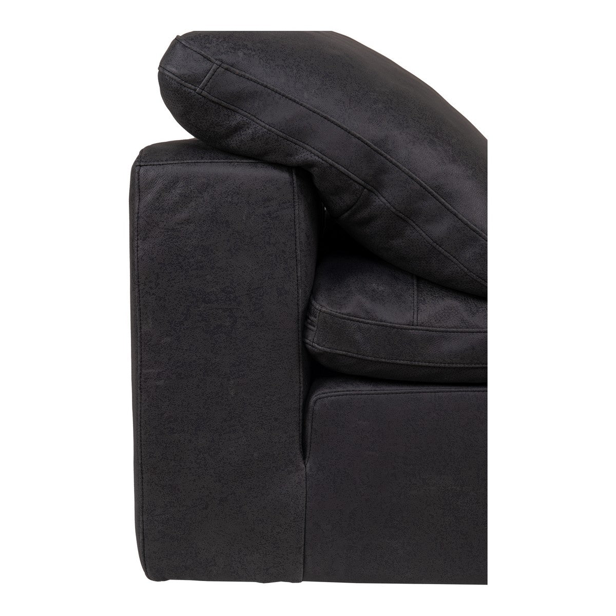 Moe's Home Collection Clay Slipper Chair Nubuck Leather Black - YJ-1005-02