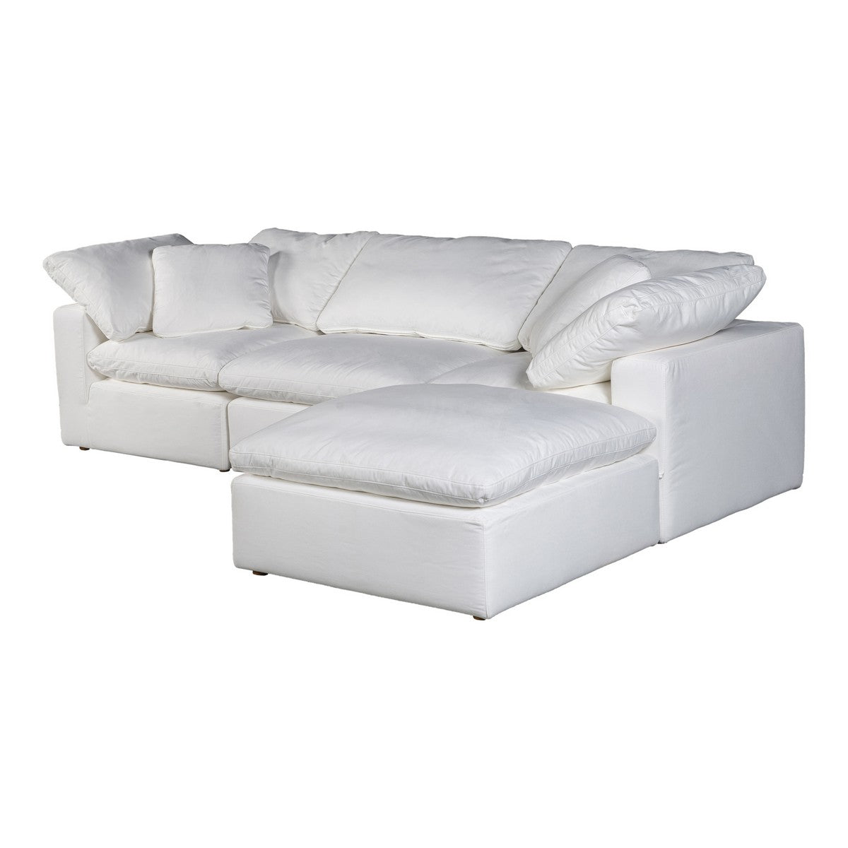 Moe's Home Collection Clay Lounge Modular Sectional Livesmart Fabric Cream - YJ-1008-05