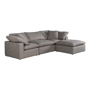 Moe's Home Collection Terra Condo Lounge Modular Sectional Livesmart Fabric Light Grey - YJ-1015-29