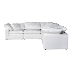 Moe's Home Collection Terra Condo Classic L Modular Sectional Livesmart Fabric Cream - YJ-1017-05