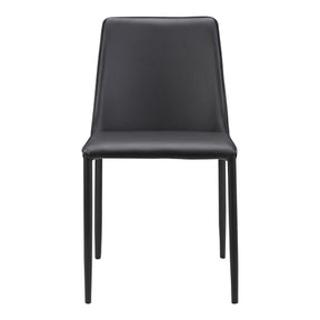 Moe's Home Collection Nora Pu Dining Chair Black-Set of Two - YM-1004-29 - Moe's Home Collection - Dining Chairs - Minimal And Modern - 1