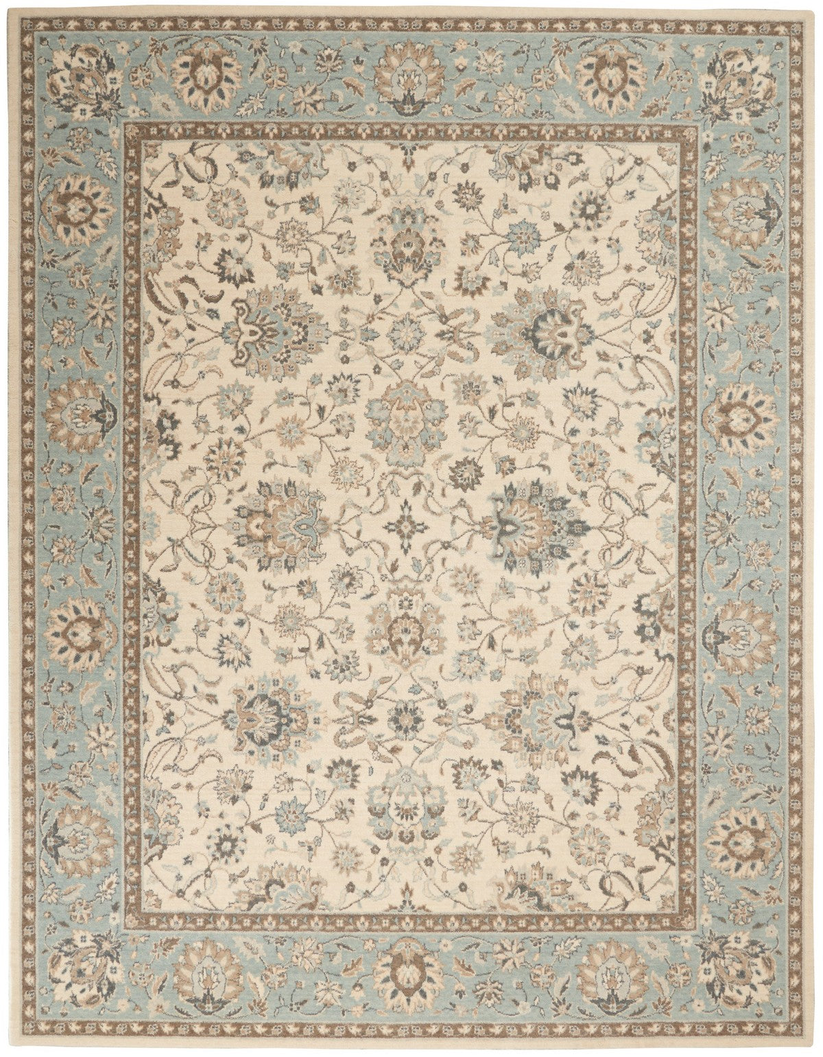 Nourison Ivory/Aqua Living Treasures Area Rug - LI16