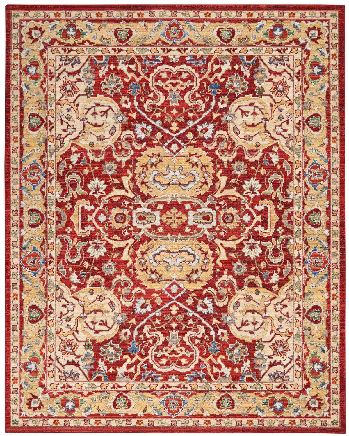 Nourison Red Majestic Area Rug - MST04