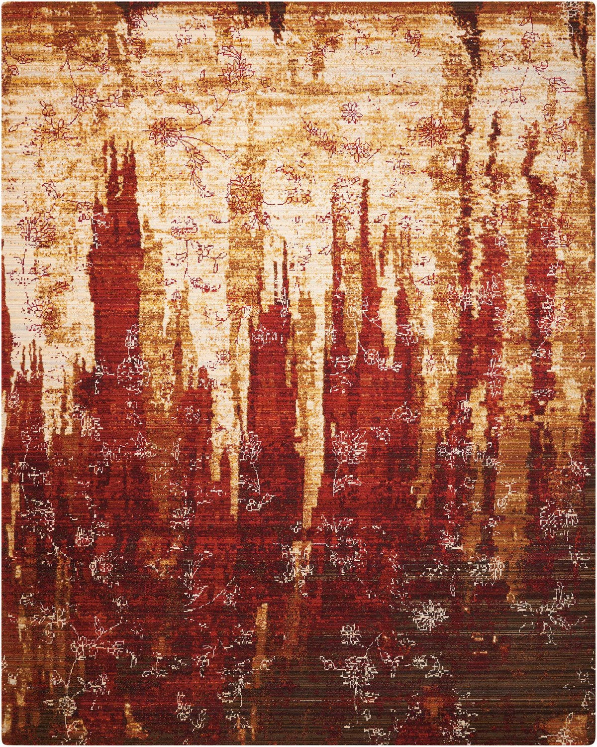 Nourison Gold/Garnet Rhapsody Area Rug - RH006