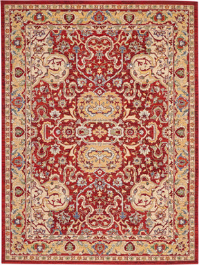 Nourison Red Majestic Area Rug - MST04